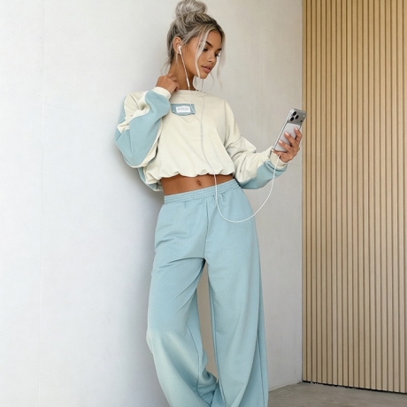 Oversize Jogger 2-Teiler Pullover & Hose wide leg XS/S & M/L