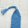Lesezeichen Blau verschiedene Formen handgestrickt