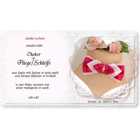 Choker mit einer edlen Fliege / Schleife aus Satin