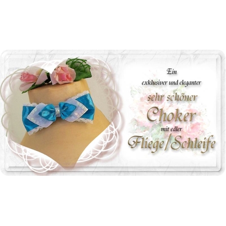 Choker mit einer edlen Fliege / Schleife aus Satin