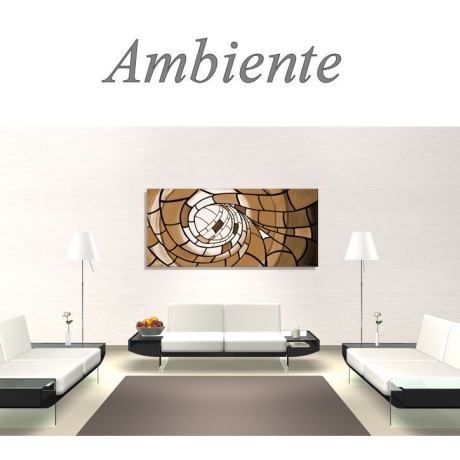 MK1 Art Bild Leinwand Abstrakt Kunst Malerei Acrylbild Braun