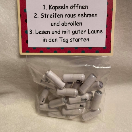 Adventskalender Kapsel mit Sprüchen 23