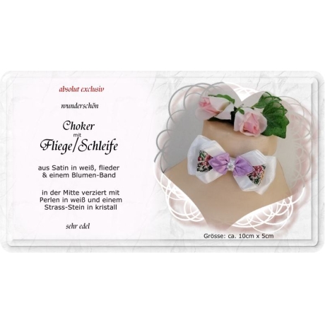 Choker mit einer edlen Fliege / Schleife aus Satin