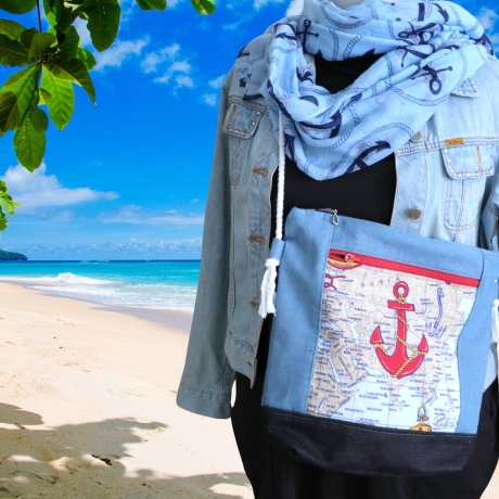 Umhängetasche Damen/Schultertasche/Handtasche/crossover bag/ Meer