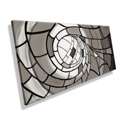 MK1 Art Bild Leinwand Abstrakt Kunst Malerei Acrylbild schwarz