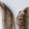 Treibholz Schwemmholz Driftwood 4 knorrige Hölzer 29-35 cm 