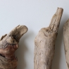 Treibholz Schwemmholz Driftwood 4 knorrige Hölzer 29-35 cm 