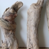Treibholz Schwemmholz Driftwood 4 knorrige Hölzer 29-35 cm 