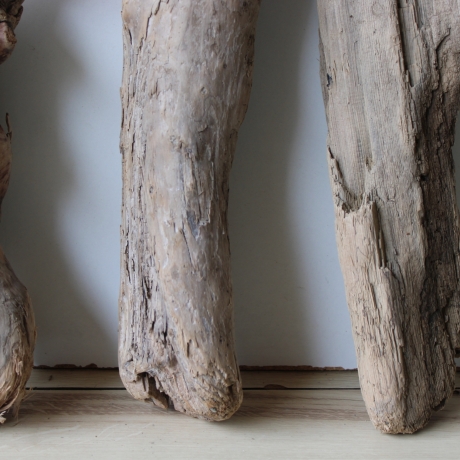 Treibholz Schwemmholz Driftwood 4 knorrige Hölzer 29-35 cm 