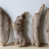 Treibholz Schwemmholz Driftwood 4 knorrige Hölzer 29-35 cm 