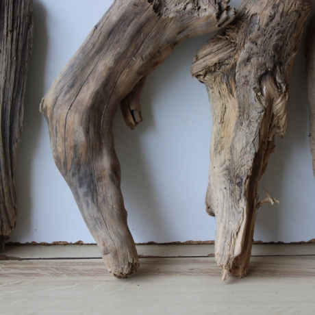 Treibholz Schwemmholz Driftwood 6 Hölzer 22-30 cm 