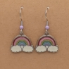 Regenbogen Edelstahl Ohrhänger Ohrringe Kinder Schmuck