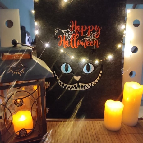 Ferberline Stickdatei Türschild Halloween ab 10x10