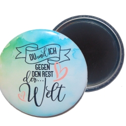 Liebesspruch Taschenspiegel 59 mm Metall Liebe 