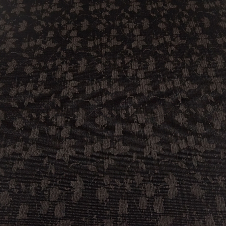 Stoff Jacquard Jackenstoff Blumen Blätter Design braun schwarz