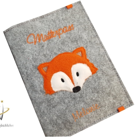 Mutterpasshülle *Fuchs* Namensbestickung möglich