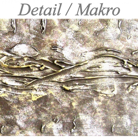 MK1 Art Bild Leinwand Abstrakt Kunst Malerei Acrylbild gold XXL