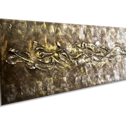 MK1 Art Bild Leinwand Abstrakt Kunst Malerei Acrylbild gold XXL MK1 Art Bild Leinwand Abstrakt Kunst Malerei Acrylbild gold XXL