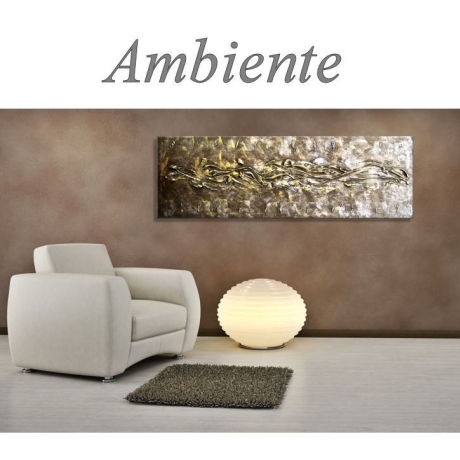 MK1 Art Bild Leinwand Abstrakt Kunst Malerei Acrylbild gold XXL