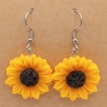 Sonnenblumen Edelstahl Ohrhänger Ohrringe 3D Modeschmuck Sommer