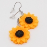 Sonnenblumen Edelstahl Ohrhänger Ohrringe 3D Modeschmuck Sommer