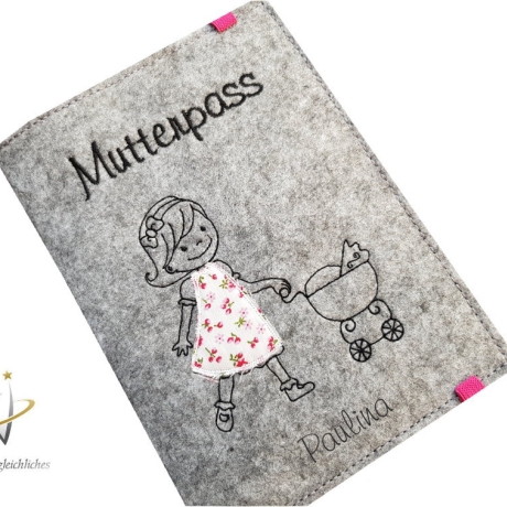 Mutterpasshülle *Kinderwagen* Namensbestickung möglich