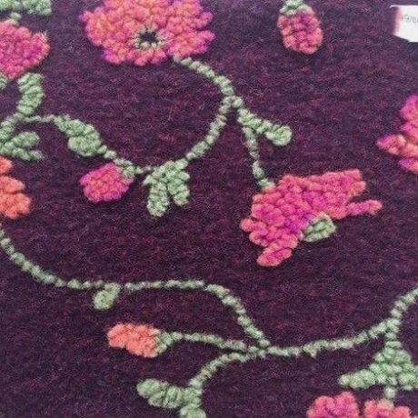 Musterwalk Kochwolle ital.Walkstoff mit erhabenem Muster Walklode