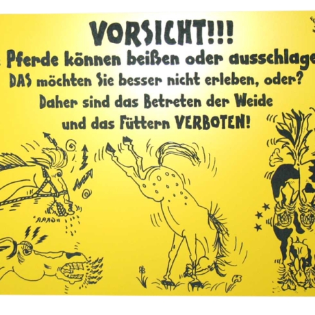 Schild Pferde füttern verboten 24 GROß - Gravurschild
