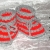 Babyschuhe gestrickt,grau/rot 10,0cm