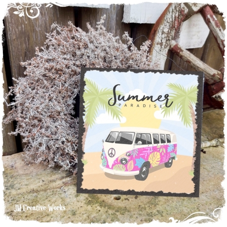 Holzschild-Shabby VW-Bus_251