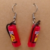 Feuerlöscher Edelstahl Ohrhänger Ohrringe 3D Modeschmuck Schmuck