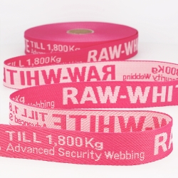 Band 25 mm Schriftzug RAW pink rosa