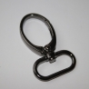 2x Karabinerhaken 25 mm oval schwarz-silber schwarz-nickel