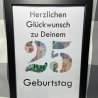 Geldgeschenk Bilderrahmen 25. Geburtstag personalisierbar DIN A4