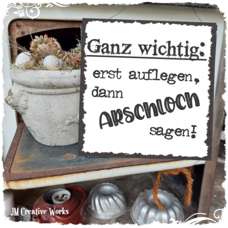 Holzschild-Shabby Ganz Wichtig