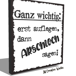 Holzschild-Shabby Ganz Wichtig