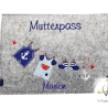Mutterpasshülle *Leine maritim* Namensbestickung möglich