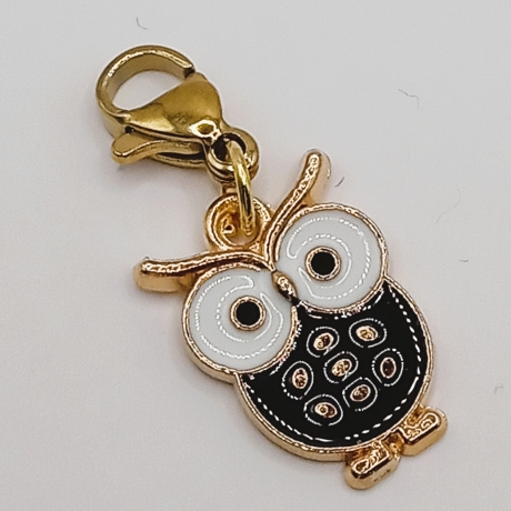 Eule schwarz Clip Anhänger Bettelarmband Kinder Halloween