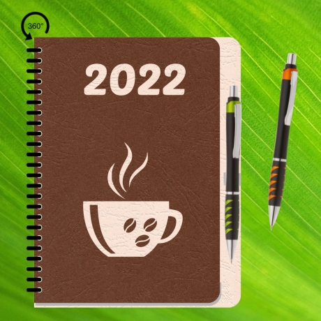 Notizbuch - Kaffee mit Schriftzug A5