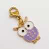 Eule lila Charm Clip Anhänger Bettelarmband Kinder Halloween