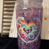 Schneekugel-Tumbler mit Glitzer, Beruhigungsglas, Glimmer