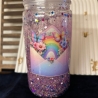 Schneekugel-Tumbler mit Glitzer, Beruhigungsglas, Glimmer