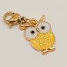 Eule gelb  Clip Anhänger Bettelarmband Kinder Halloween