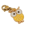 Eule gelb  Clip Anhänger Bettelarmband Kinder Halloween