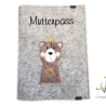 Mutterpasshülle *Crown Bär* Namensbestickung möglich