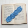 Lesezeichen Blau verschiedene Formen handgestrickt