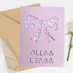 Karte Schleife Plotterdatei SVG DXF FCM Karte Schleife Plotterdatei SVG DXF FCM