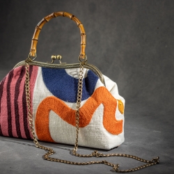 Handgemachte Tasche – Bunt mit Retro-Muster