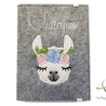 Mutterpasshülle *Lama Blumen* Namensbestickung möglich