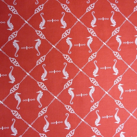 Seafarer - seahorses red